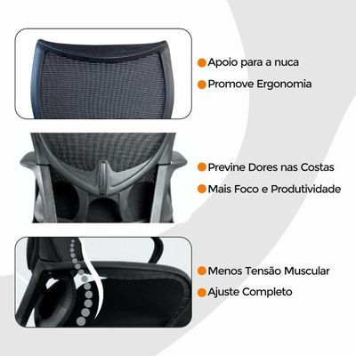 Cadeira De Escritório Diretor Oficial Verona Sem Apoio