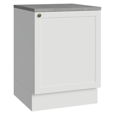 Balcão De Cozinha 60 Cm 1 Porta Branco Vik Madesa Branco
