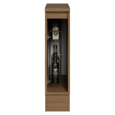Balcão Porta-temperos 20cm 1 P C/ Tampo R/b Vel Lux Madesa Rustic/branco Veludo