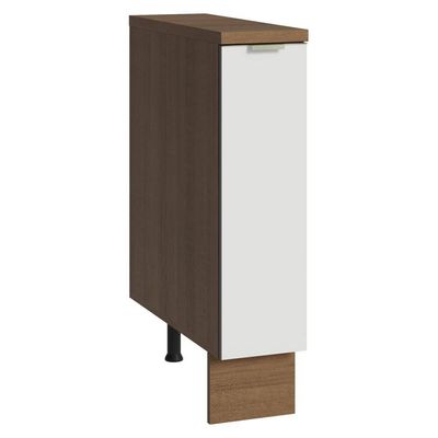 Balcão Porta-temperos 20cm 1 P C/ Tampo R/b Vel Lux Madesa Rustic/branco Veludo