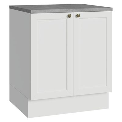 Balcão De Cozinha 70 Cm 2 Portas Branco Vik Madesa Branco