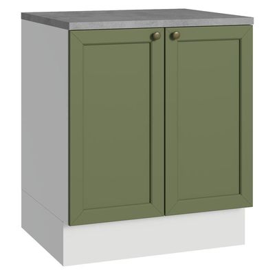 Balcão De Cozinha 70 Cm 2 Portas Branco/verde Vik Madesa Branco/verde