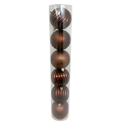 Tubo Bola Natal 8cm c 6 CV244570 Cazza Mr