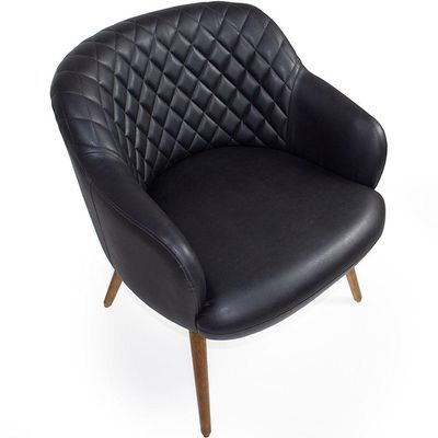 Kit 02 Poltronas Jade Tressê Pés Palito Corano Black - Nexta Casa