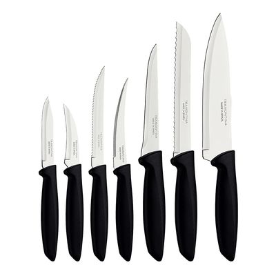 Conjunto de Facas Tramontina Plenusem Inox com Cabo de Polipropileno Preto com 7 Peças