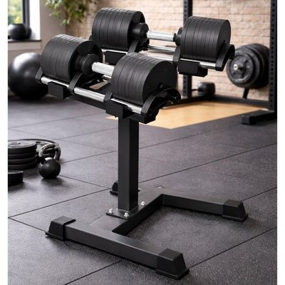 Kit Dumbell Ajustável 32kg Ahead Sports Com Suporte Rack Profissional