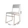 Kit 6 Cadeiras Málaga Corino Branco Base Cobre Para Mesa Sala Cozinha - Cobre-branco