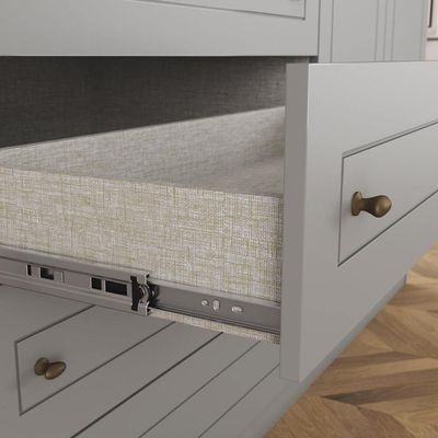 Guarda Roupa Casal 6 Portas 4 Gavetas Amy Casa 812 Cinza