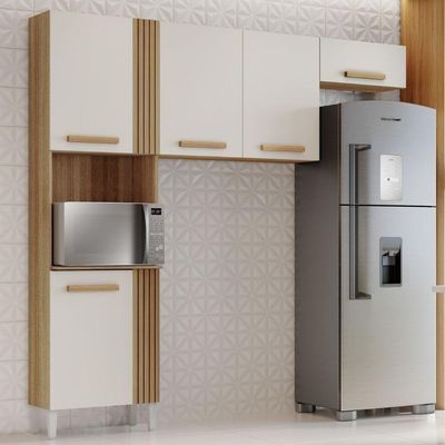 Cozinha Compacta 5 Portas Juma 210 Cm Atacama Off White Armoveis Atacama Off White