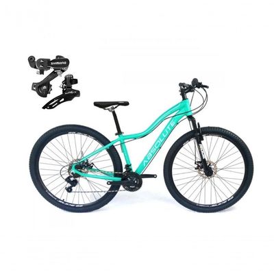 Bicicleta Aro 29 Absolute Hera Feminina 21v Alumínio Câmbios Shimano Freio A Disco Verde 17