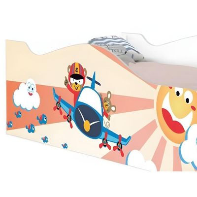 Cama Carro Fun Adesivada Patrulha Ursinhos Solteiro