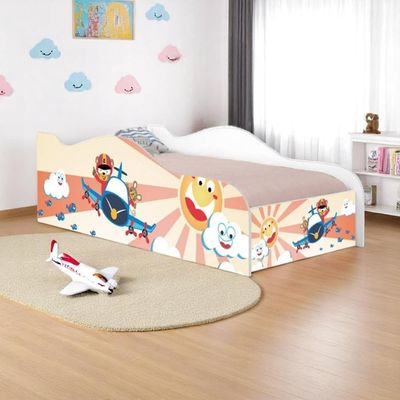 Cama Carro Fun Adesivada Patrulha Ursinhos Solteiro