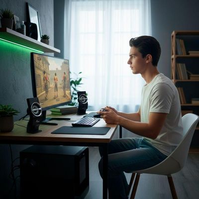 Caixa De Som Estéreo Para Pc E Notebook 6w – Usb + P2, Som Nítido E Compacto Alto Falante Estéreo Computador Notebook