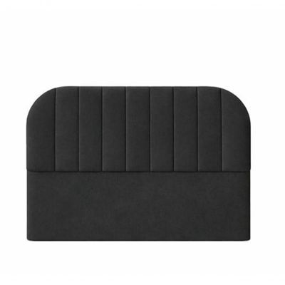 Cabeceira De Cama Box Moderna Estilo Orgânica Queen 160 Cm Veludo Preto Do Lar Móveis E Decoração