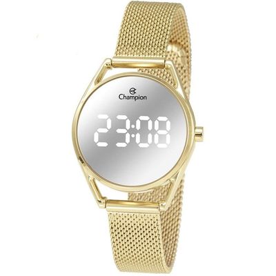 Relógio Champion Feminino Digital Dourado Ch48206b
