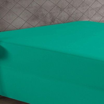 Lençol Com Elástico Casal Nobre 1 Peça Luva De Box 55cm De Altura Malha 100% Algodão - Jade