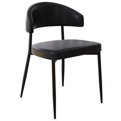 Cadeira De Jantar Estofada Kit 2 Chloe M25 Sintético Preto - Mpozenato