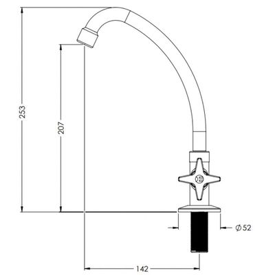 Torneira Para Cozinha Eco Bica Móvel 1167 C23 Cromada de Mesa Vtm023cwg Esteves Torneira Para Co