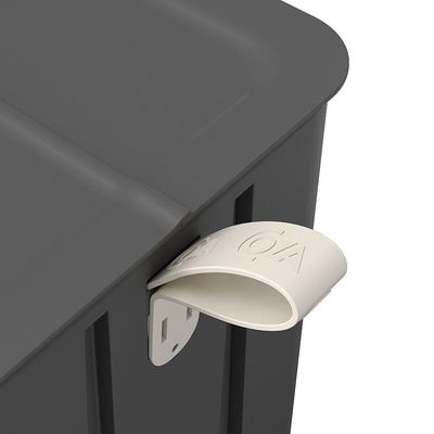 Lixeira Borboleta com Pedal 6 Litros Cinza Chumbo com Alça 10660-0536 Coza Lixeira Borboleta C-