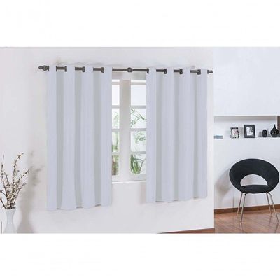 Cortina Cortaluz Em Pvc Para Varão Simples 2,80m X 1,60m 100% Policloreto De Vinila - Branco