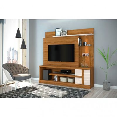 Estante Home Madetec Alan Ideal para TV de Até 60 Polegadas Nature/Off White