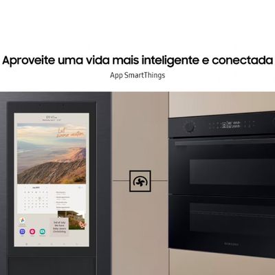 Geladeira Smart Samsung Frost Free French Door RF27 com Soundbar 564L Preto com Inox / 110V
