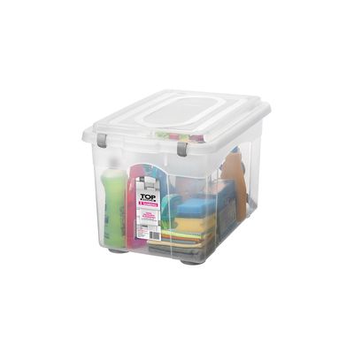 Caixa Organizadora Sanremo Top Stock em Plástico Cristal 56L
