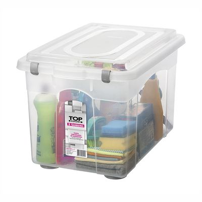 Caixa Organizadora Sanremo Top Stock em Plástico Cristal 56L