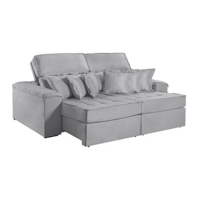 Sofa Martins M-188 02 Md.80 Com Almofadas V-211 Cinza