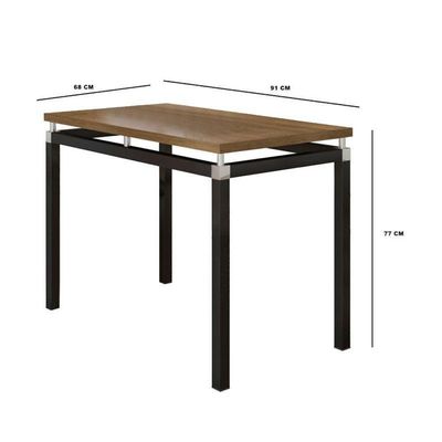 Mesa De Jantar Malva 91 Cm Tampo Retangular Preto Demolição - Artefamol