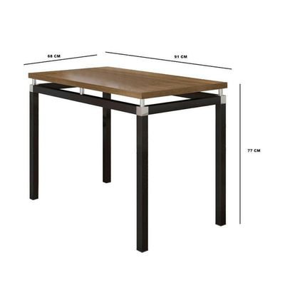 Mesa De Jantar Malva 91 Cm Tampo Retangular Preto Demolição - Artefamol