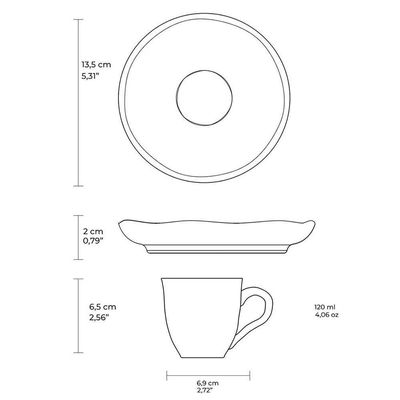 Jogo Xícara Café Coelho Páscoa Bio Doce Ninho 120ml Kit 12pç