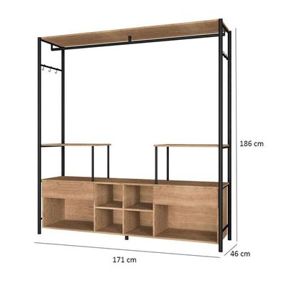 Guarda Roupa Closet Casal Barcelona Preto Demolição - Artefamol