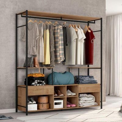 Guarda Roupa Closet Casal Barcelona Preto Demolição - Artefamol