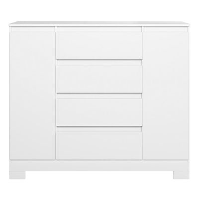Cômoda Sapateira Atena 2 Portas E 4 Gavetas Quadriflex Branco - Móveis Albatroz