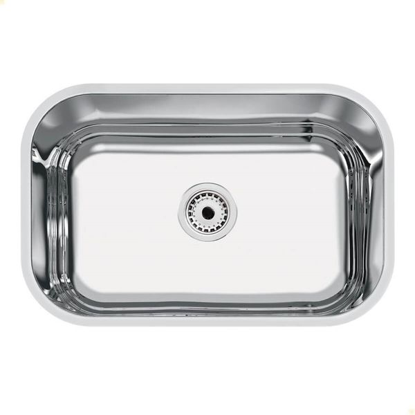 Cuba Tramontina Lavínia 47x30 Cm Standard Em Aço Inox Polido 47 Bl Com Válvula 94083507