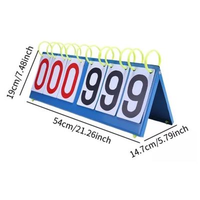 Placar De Mesa Manual Dobrável 6 Dígitos Contador De Pontos Até 999 Para Esportes