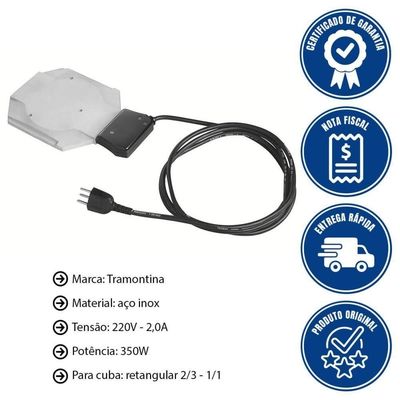 Resistência Elétrica Tramontina Para Rechaud Cuba Retangular 220V 350w 61030820