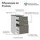 Balcão De Cozinha 40 Cm 3 Gavetas Branco/cinza Vik Madesa Branco/cinza