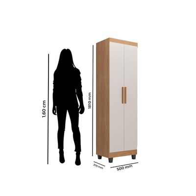 Armário Multiuso Lite Nature Off White - Móveis Leão