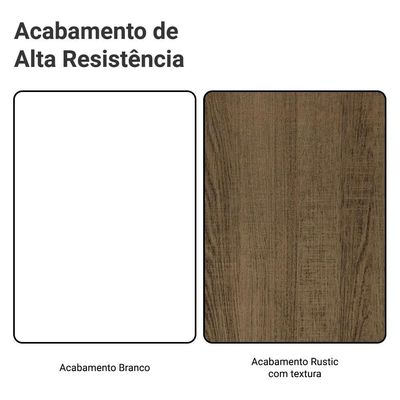 Rack Para Tv Até 80 Polegadas 160cm Branco Pés Rustic Torino Madesa Branco/rustic