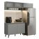 Armário De Cozinha Compacta 200cm Nice Madesa XA09 Cinza