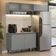 Armário De Cozinha Compacta 200cm Nice Madesa XA09 Cinza