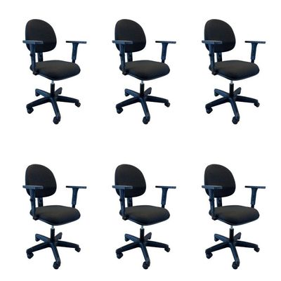 Kit 6 Cadeiras De Escritório Oficial Operativa