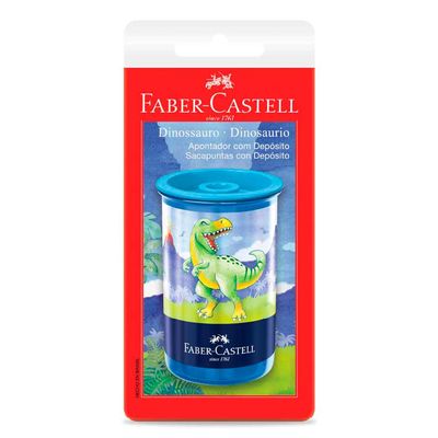 Apontador com Deposito Dinossauro Faber Castell
