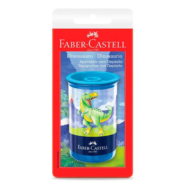 Apontador com Deposito Dinossauro Faber Castell Apontador com Deposito Dinossauro Faber Castell