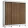 Guarda-roupa Casal Com Pés 3 Portas De Correr Branco/Rustic Reno Madesa