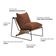 Poltrona Decorativa Turim Base Aço Preto Recouro Camel Linho Telha - Nexta Casa