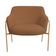 Poltrona Decorativa Jade Base Aço Ouro Fosco Bouclé Terracota - Nexta Casa