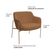 Poltrona Decorativa Jade Base Aço Ouro Fosco Bouclé Terracota - Nexta Casa